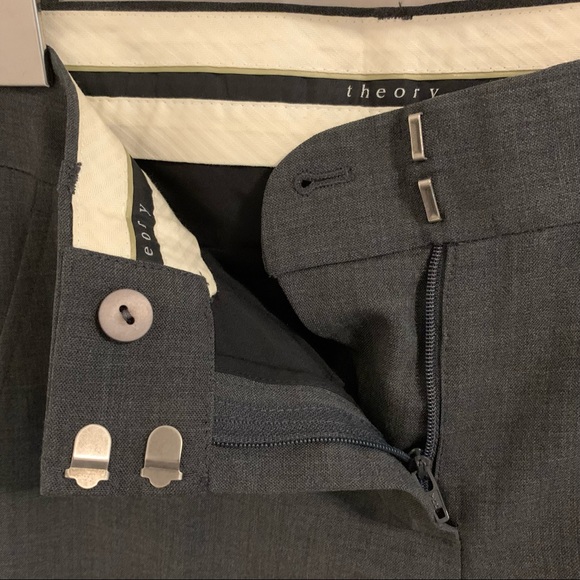 Theory Emery Tailor Trousers in Gray - Picture 4 of 7